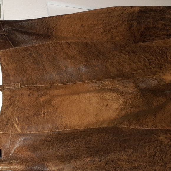 Vintage brown genuine leather pants - Picture 7 of 11